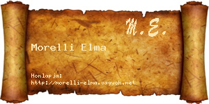 Morelli Elma névjegykártya